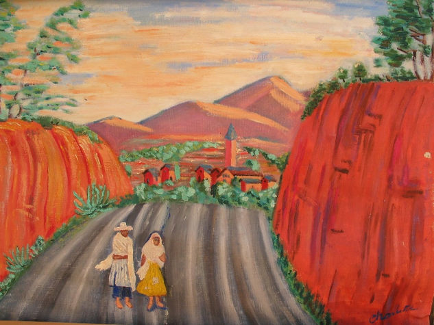 Route d'Ambalavao Oil Canvas Landscaping