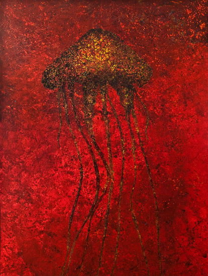 medusa Mixed media Canvas Marine Painting