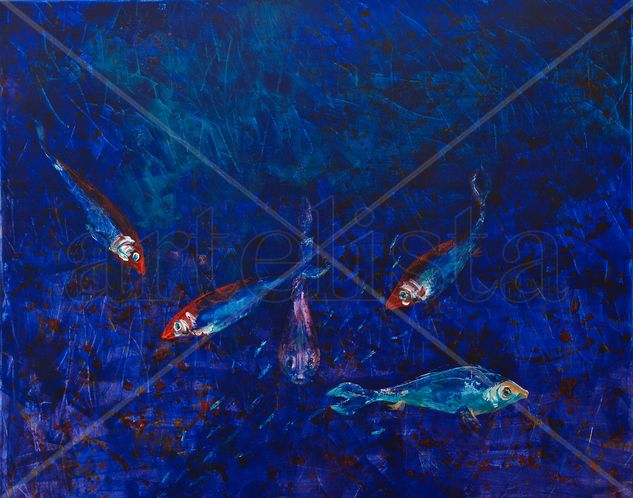 peces Acrylic Canvas Marine Painting