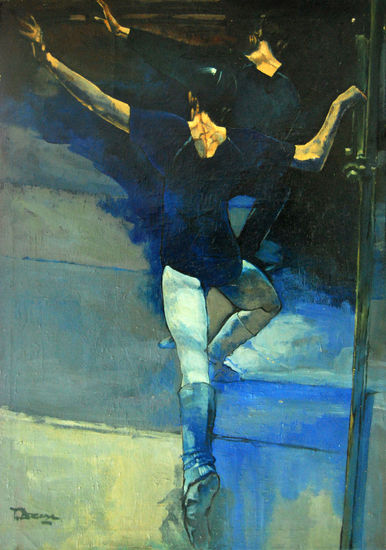 clase de danza Oil Canvas Figure Painting