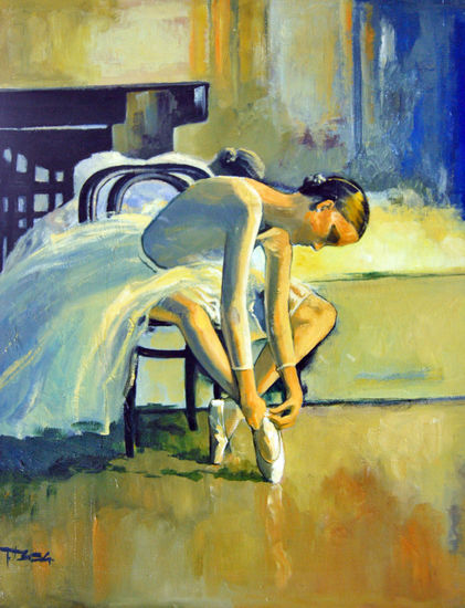 clase de danza Oil Canvas Figure Painting