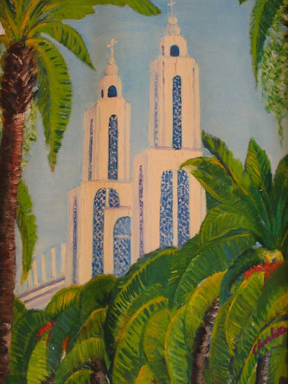 La Cathédrale de Casablanca Óleo Lienzo Paisaje