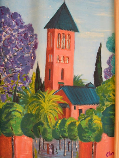 L'Eglise de Marrakech Oil Canvas Landscaping