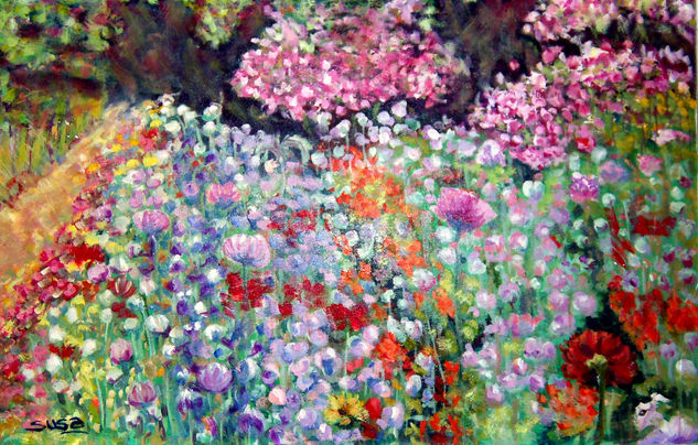 mayo en Giverny Oil Canvas Landscaping