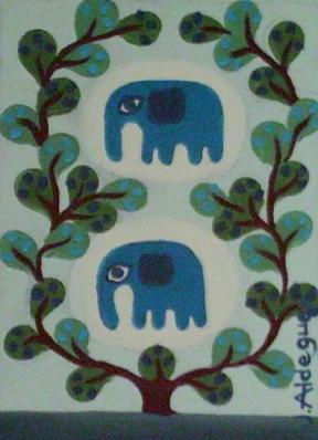 ELEFANT 11 Oil Canvas Landscaping