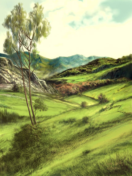 Paisaje con iPad