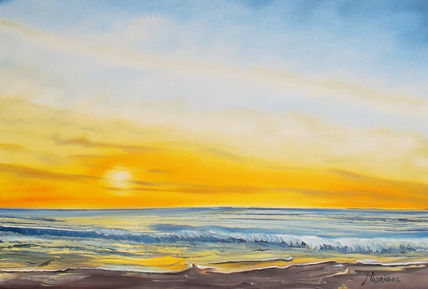 Ocaso en la playa