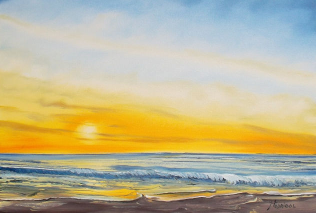 Ocaso en la playa