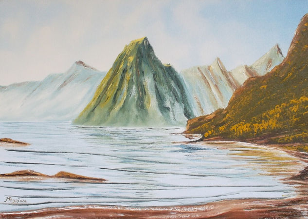 Acantilados Oil Textile Marine Painting