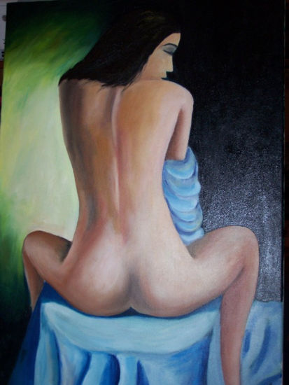 mujer sentada Oil Canvas Nude Paintings