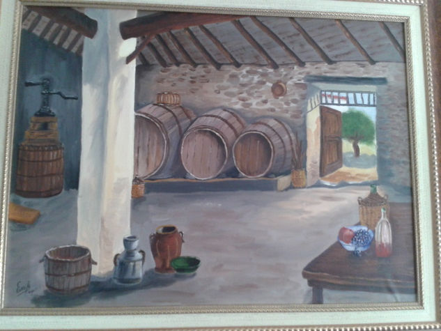 La bodega del tio Bernardo Óleo Lienzo Otros