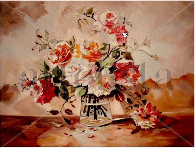 RAMO ROSAS Oil Canvas Floral Painting