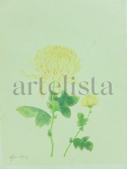 A tu lado Watercolour Paper Floral Painting