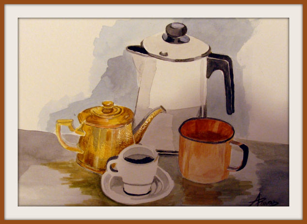 Desayuno Watercolour Paper Still Life Paintings