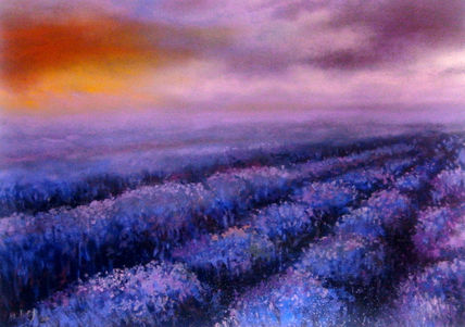 Paisaje en malva