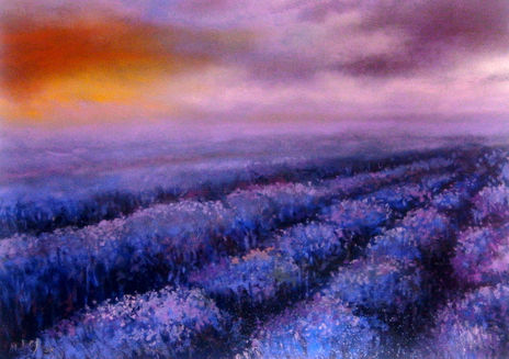 Paisaje en malva