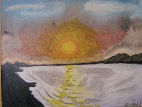 Atardecer en el salar