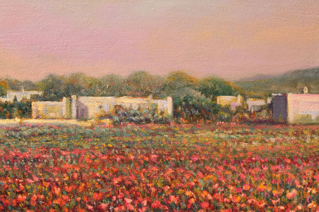 Campo de amapolas Oil Panel Landscaping