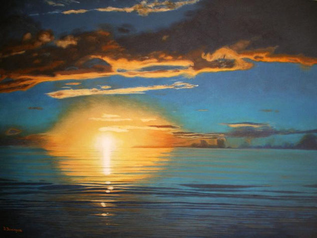 ''Al alba'' /  ''At dawn'' Oil Canvas Marine Painting