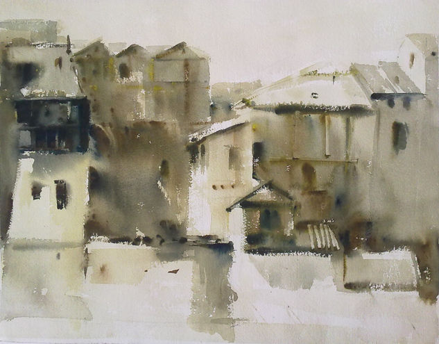 Sobre la muralla Watercolour Paper Landscaping