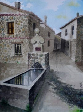 "Fuente de Valverde de los Arroyos Watercolour Paper Landscaping