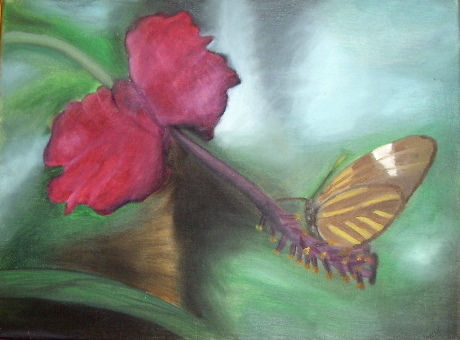 Mariposa_ Oil Canvas Floral Painting