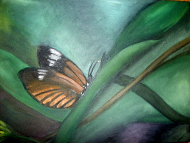 Mariposa Oil Canvas Floral Painting