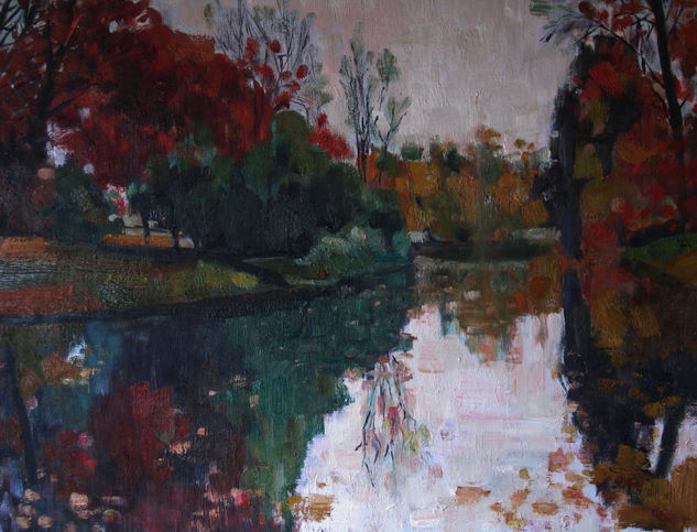 TARDOR AL PARC . Oil Canvas Landscaping