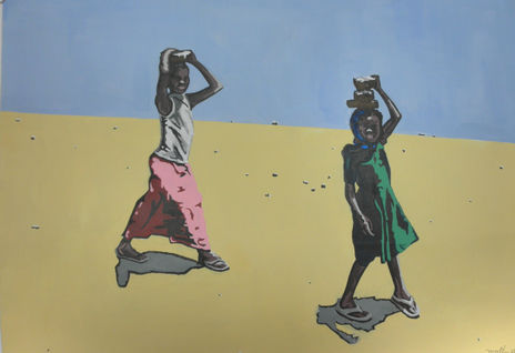 Niñas en el desierto