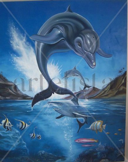 Aventuras Marinas Oil Canvas Marine Painting