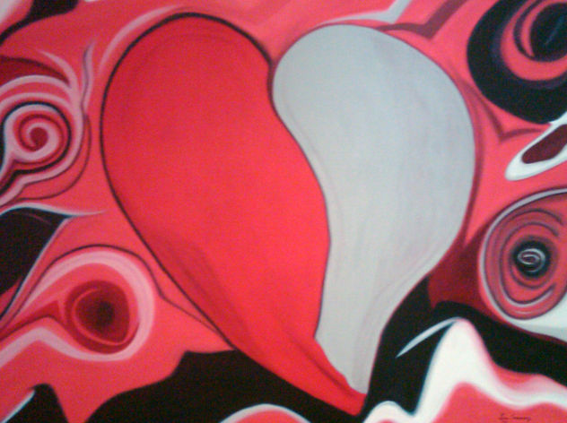 exprecion de amor oleo / lienzo 89/120 cm