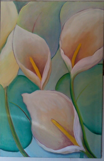 calas Oil Canvas Floral Painting