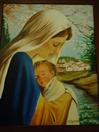 AMOR DE MADRE Oil Canvas Portrait