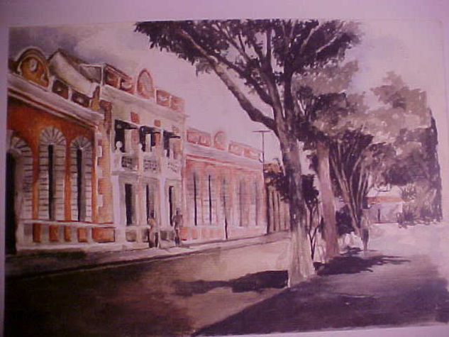 ANTIGUA  CASA DE GOBIERNO DE OCUMARE DEL TUY Watercolour Card