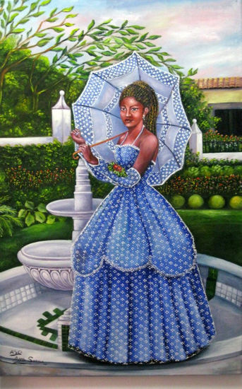 LADY Oil Canvas Portrait