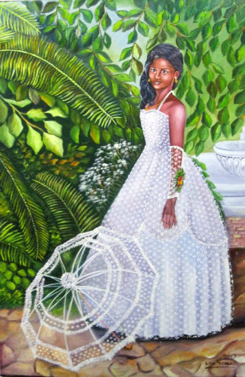 LADY Oil Canvas Portrait