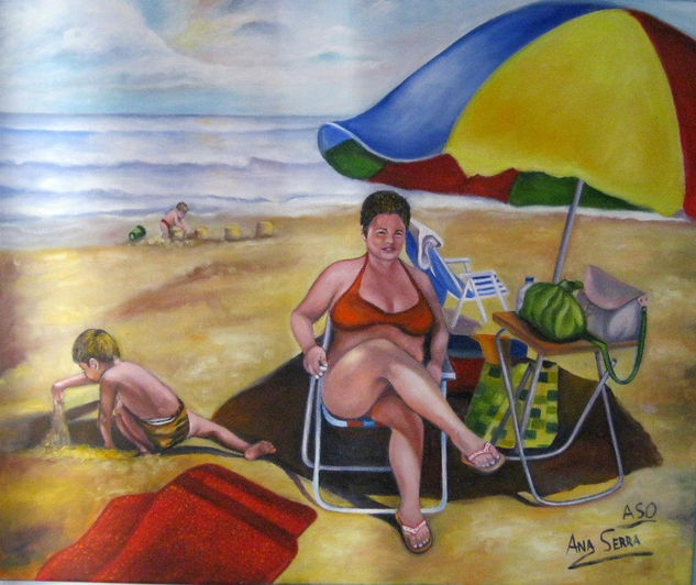 JUEGOS EN LA PLAYA Oil Canvas Landscaping