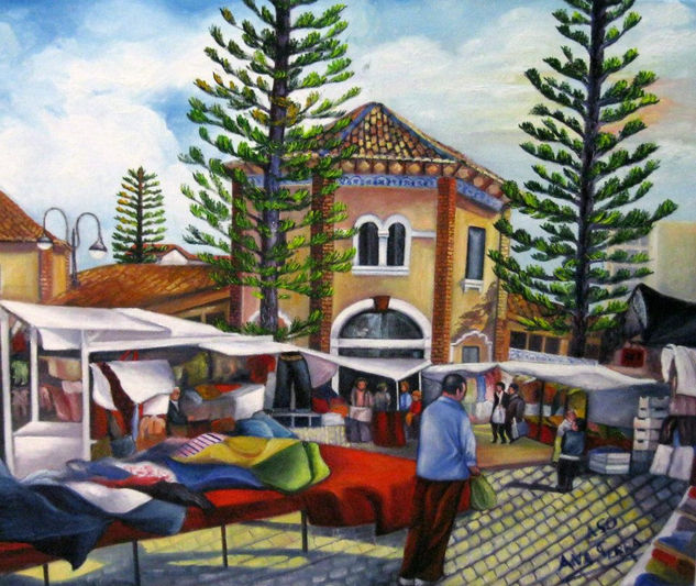 EL MERCADILLO DE CATARROJA Oil Canvas Landscaping