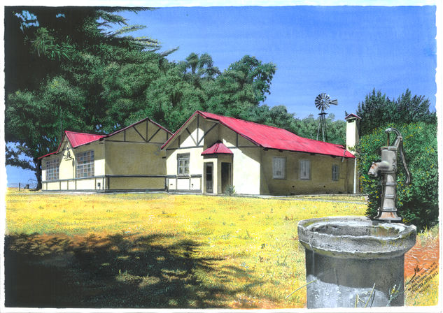 ESCUELA Nro 14 BOLIVAR ARGENTINA Acuarela Otros Paisaje