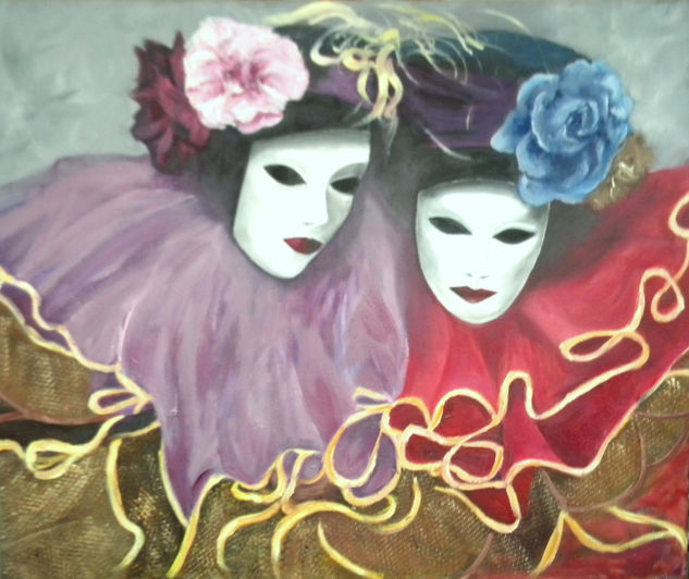 MASCARAS Oil Canvas Figure Painting