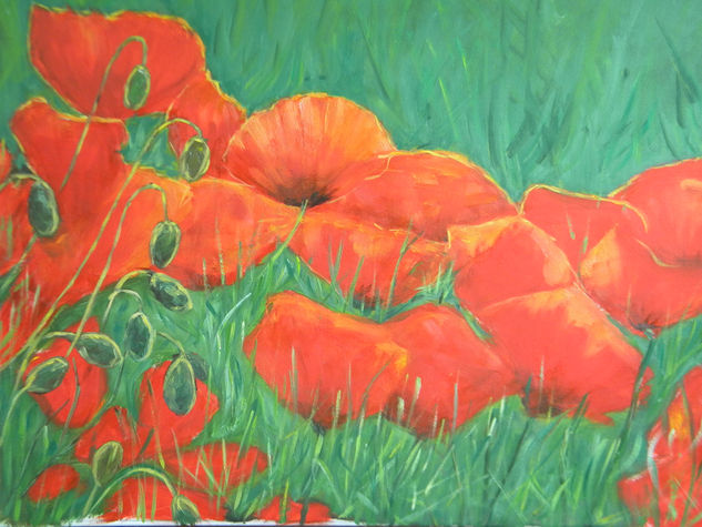 Campo de Amapolas Oil Canvas Landscaping