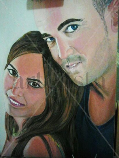 Kenneth y Eli Oil Canvas Portrait