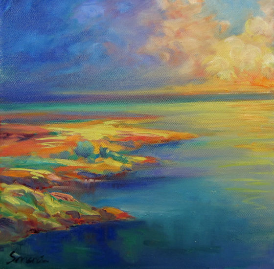 Atardecer en el país de Nunca Jamás Oil Canvas Marine Painting