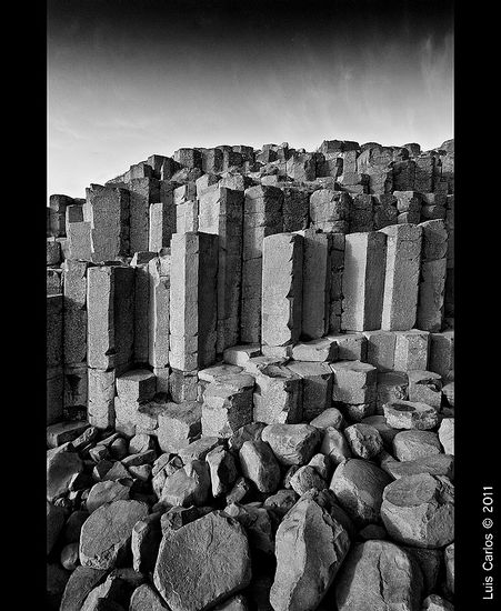 Giant's Causeway Travel Black and White (Digital)