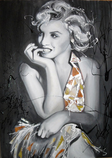 marylin Oil Canvas Portrait