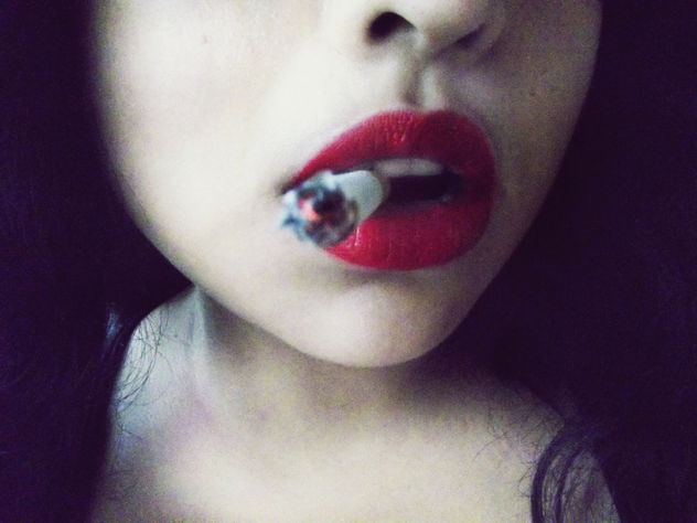 Sexy smoke delicious lips