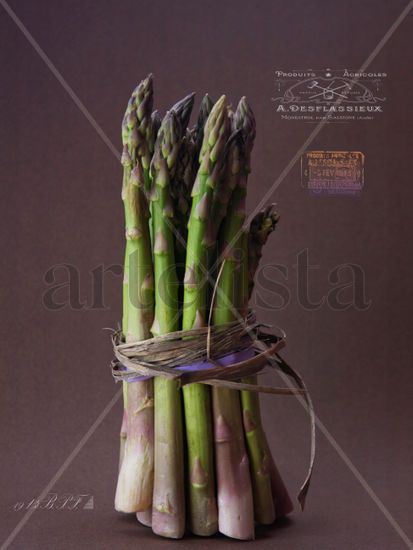 Asparagus y los logos franceses. Bodegones Color (Digital)