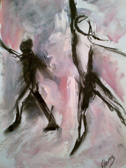 Danza #1 Media Mixta Papel Figura