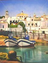 Rio Barbate Oil Canvas Marine Painting