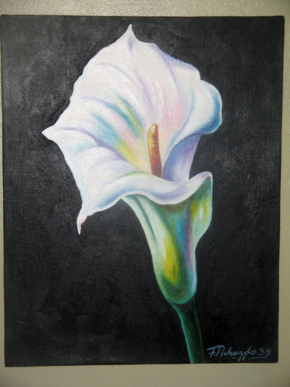 lirio Acrylic Canvas Floral Painting